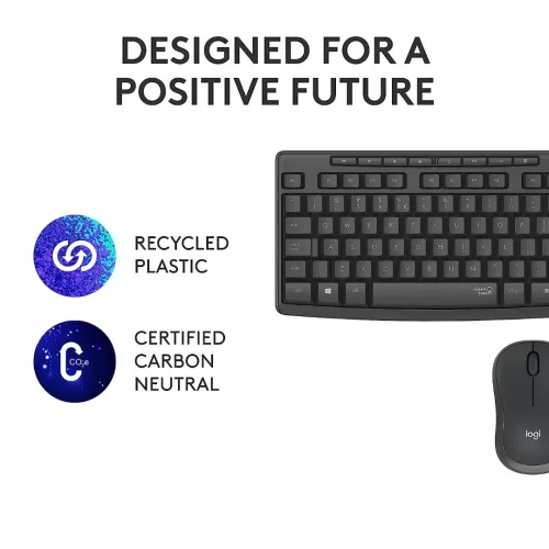 LOGITECH MK295 SILENT - ENSEMBLE SOURIS ET CLAVIER SANS FIL - SILENTTOUCH - USB - PILE AA - BLACK 