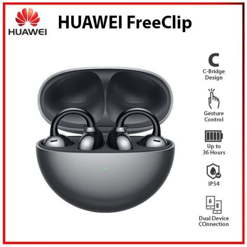 HUAWEI FREECLIP - BLUETOOTH - CHARGE SANS FIL - STOP DU BRUIT - LIGHTWEIGHT-  ÉTANCHE - NOIR 