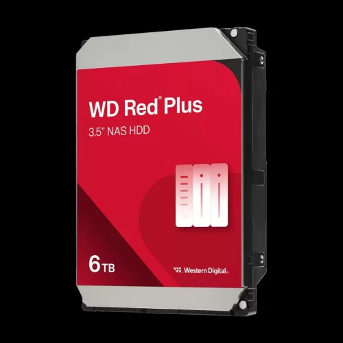 WD RED PLUS NAS WARE 6 TB - DISQUE DUR HDD 3.5" - 7200 RPM - SATA 6 GB/S - 256MB CACHE - WD60EFPX