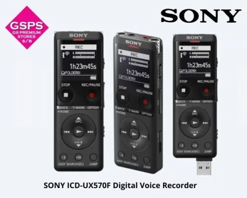 SONY ICD-UX570F - Enregistreur Vocal Numérique Léger mémoire intégrée de 4 Go