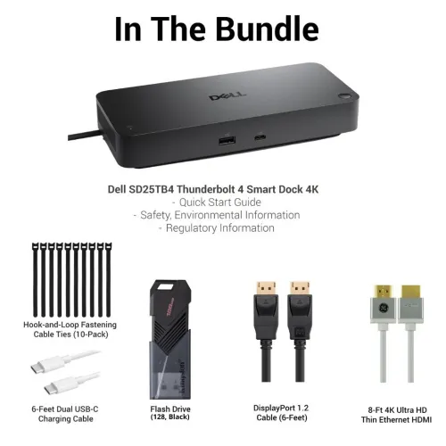 DELL PRO THUNDERBOLT 4 SD25TB4 - STATION D'ACCUEIL 180W - 4 ÉCRANS 4K -USB-C - HDMI 2.1- DP1.4 -2.5G