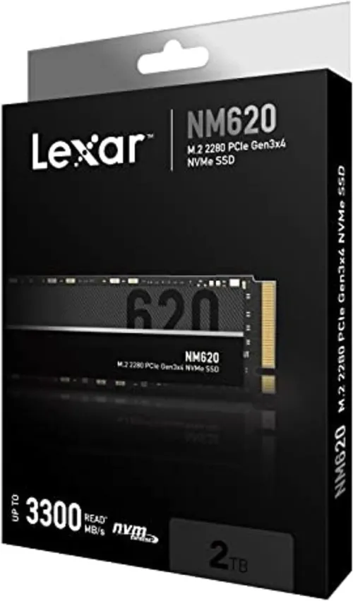LEXAR NM620 SSD 2To - Disque Interne - M.2 2280 PCIe Gen3x4 NVMe Jusqu'à 3500 Mo/s
