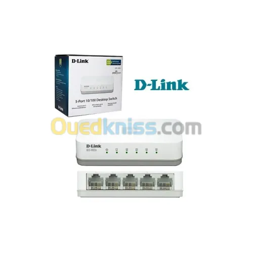 D-Link Switch De Bureau 5 Ports 10/100 Mbps Des-1005A Blanc