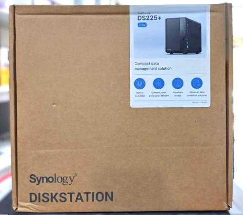 SYNOLOGY DS225+ - NAS 2 BAIES - CELERON J4125 - RAM 2GO  - 2.5 GBE - SAUVGARDE & PARTAGE - BLACK
