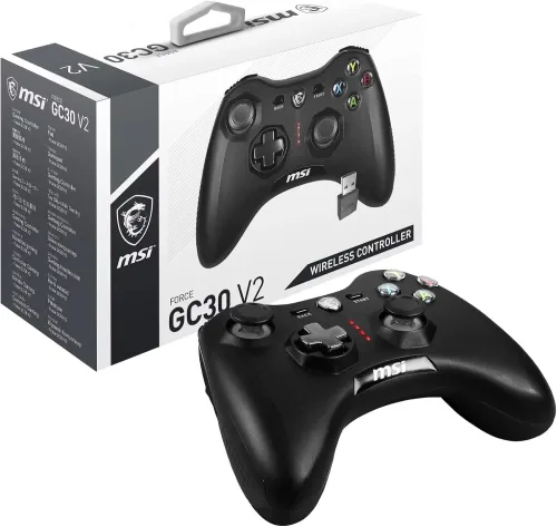MSI FORCE GC30 V2 - MANETTE SANS FIL - COMPATIBLE PC - ANDROID - CONSOLES - DIRECTIONNELLE - NOIR