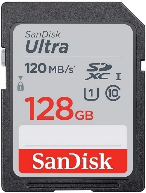 SanDisk Ultra SD 128 GB Carte Mémoire XC jusqu'à 120 Mo/s
