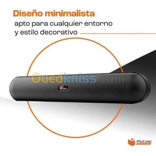 PCCOM ESSENTIAL BAR DE SON - TV & MONITEUR - BLUETOOTH - USB - MICROSD - 1200MAH - 3,5 MM -BLACK 