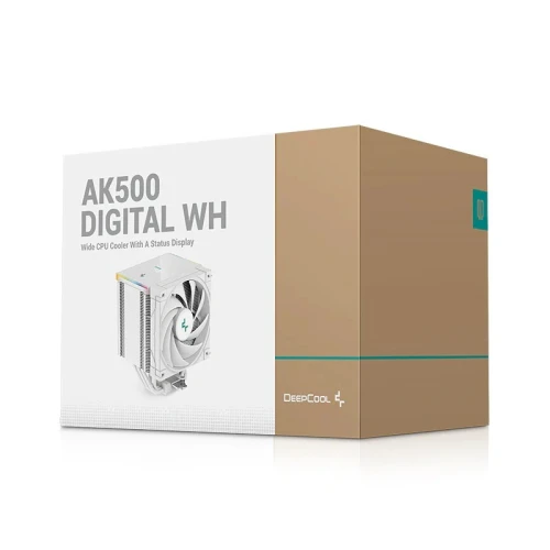 DEEPCOOL AK500 DIGITAL - AIRCOOLING 120MM - ÉCRAN DIGITAL - HAUTE PERFORMANCE - INTEL & AMD - WHITE