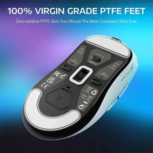 ATTACK SHARK X3 PRO - SOURIS FILAIRE & SANS FIL - BLUETOOTH - 6 BOUTONS - 26000 DPI - 8KHZ - WHITE