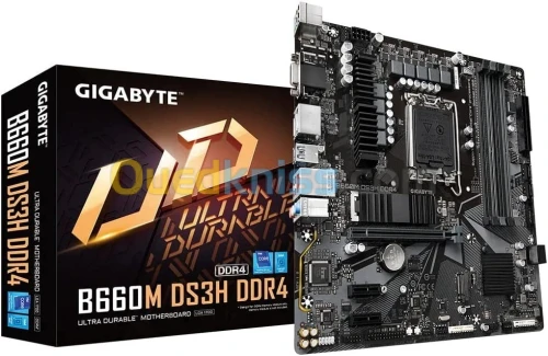 Gigabyte B660M DS3H DDR4  ATX Socket 1700 Intel B660 Express - 4x DDR4 - M.2 PCIe 4.0 - USB 3.1