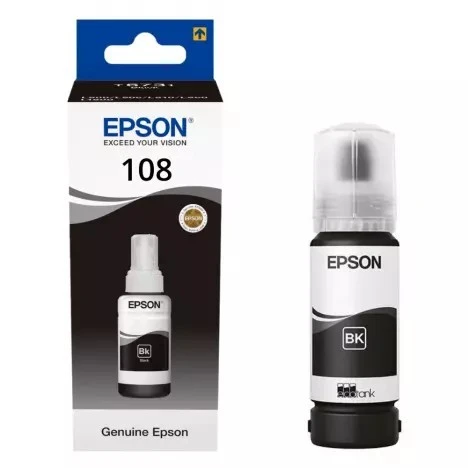 BOUTEILLES D'ENCRE EPSON 108 ECOTANK - BLACK - CYAN - MAGENTA - YELLOW - LIGHT CYAN - LIGHT MAGENTA 