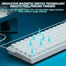 AULA WIN60 HE STANDARD - 60% MAGNETIC SWITCH - 8K POLLING RATE 0.02 RT - SIDE PRINTING - RVB CLAVIER