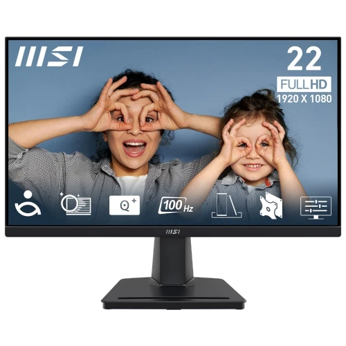 ECRAN MSI PRO MP225V - MONITEUR PRO 22" FHD - 100HZ - VA - 1 MS - HDMI/VGA - ANTI-FLICKER - BLACK