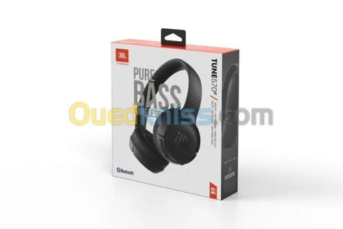 JBL Tune 570BT Casque sans fil Bluetooth avec son Purebass  - Noir