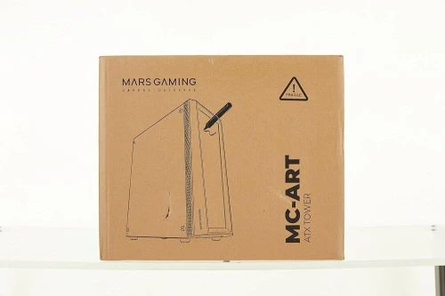 MARS GAMING MC-ART - BOÎTIER MOYEN TOUR - VERRE TREMPÉ PERSONNALISÉ - 12 LED ARGB - 309 MAX - BALCK 