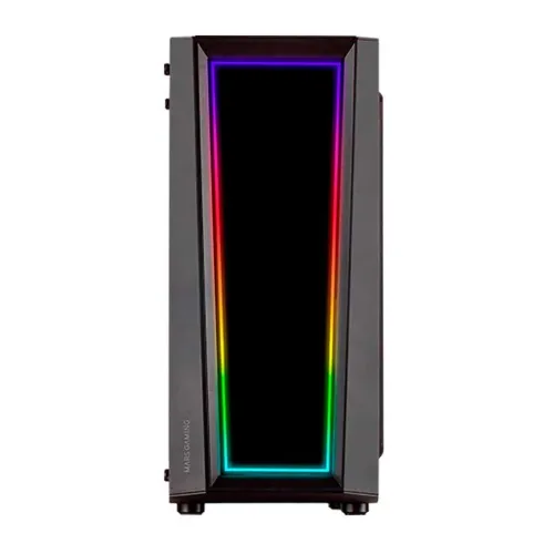 MARS GAMING MC-ART - BOÎTIER MOYEN TOUR - VERRE TREMPÉ PERSONNALISÉ - 12 LED ARGB - 309 MAX - BALCK 