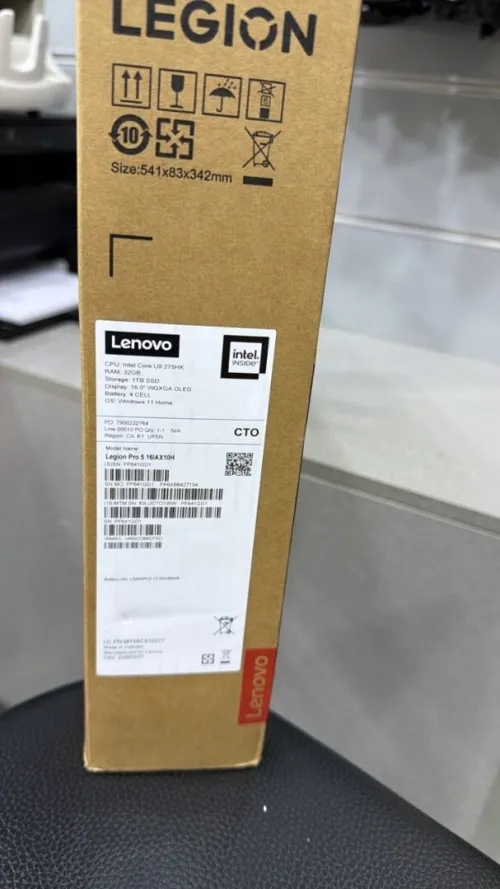 LENOVO LEGION PRO 5 16IAX10H - INTEL CORE ULTRA 9 275HX - 32GO - 1TO SSD - RTX 5070 Ti 12GO - 16" QHD+ OLED 240HZ - WINDOWS 11 PRO