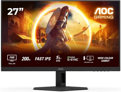 ECRAN AOC 27G4HRE - GAMING 27" FULL HD - 200HZ - DALL IPS -  1MS - G-SYNC - HDR10 - HDMI/DP - BLACK