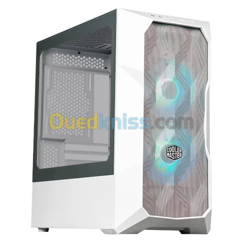 COOLER MASTER MASTERBOX TD300 MESH - BOÎTIER MINI TOUR - VERRE TREMPÉ - 2 FAN ARGB - BLANC 