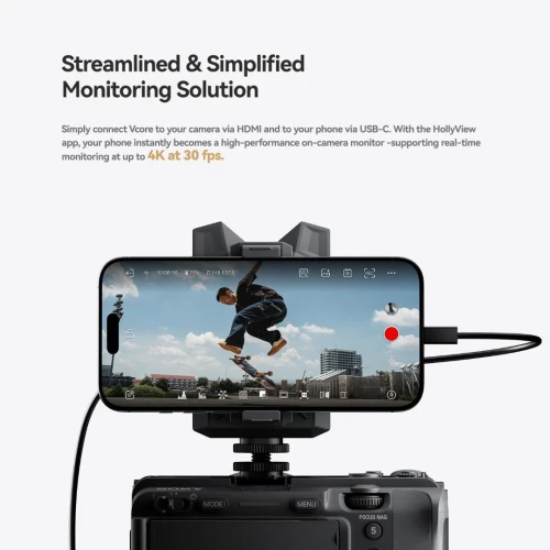 HOLLYLAND VCORE WIRELESS HDMI VIDEO TRANSMISSION SYSTEM - 4K 30FPS - FAIBLE LATENCE - BATTERIE - BALACK