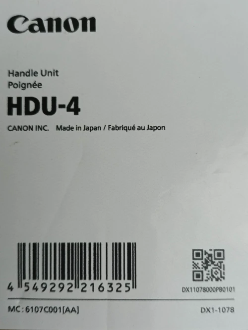 CANON XA60B Professional UHD 4K Caméscopes + Unité de poignée Canon HDU-4 pour Canon XA60B