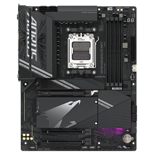 GIGABYTE X870 AORUS ELITE WIFI7 - CARTE MÈRE ATX - SOCKET AMD AM5 - 4x DDR5 - M.2 PCIe 5.0 - BLACK