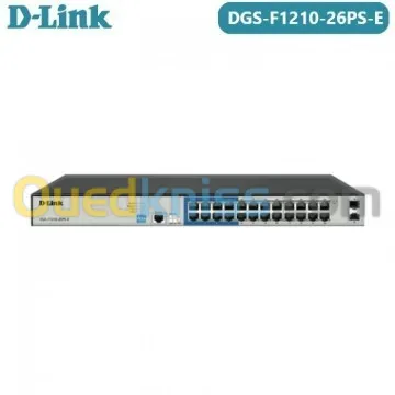 D-LINK DGS-F1210-26PS-E SWITCH 26 PORTS GIGABIT - POE+ - SMART - VLAN - 250W - RACKABLE - SFP