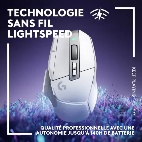 LOGITECH G502X SOURIS LIGHT SPEED - SANS FIL - GAMING - PC ou Mac - DROITIER 25000 DPI - WHITE