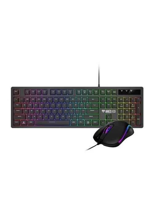 GAMDIAS ARES E3 - COMBO CLAVIER GAMING À MEMBRANE + SOURIS OPTIQUE - RGB - FILAIRE USB - NOIR