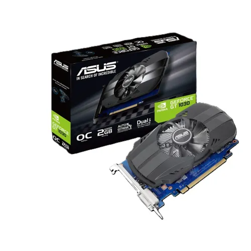 ASUS GEFORCE GT 1030 - CARTE GRAPHIQUE 2GO GDDR5 - OC MOOD 1278 MHZ - HDMI 2.0 - BLACK