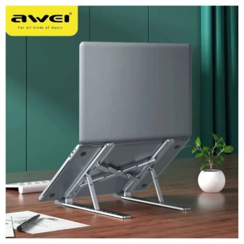 SUPPORT LAPTOP & TABLETTE AWEI X26 - RÉGLAGE MULTI-HAUTEUR -  ALLIAGE D'ALUMINIUM