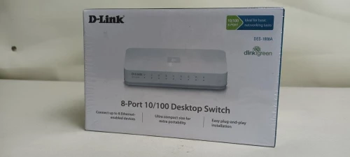 D-Link Switch De Bureau 8 Ports 10/100 Mbps Des-1008A Blanc
