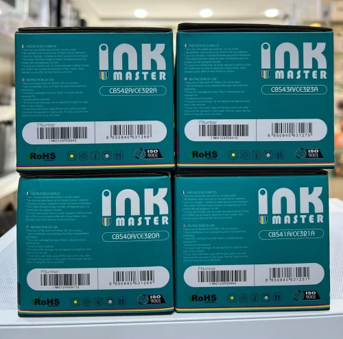 INK MASTER PACK DE TONER COMPATIBLE POUR HP LASER JET - CB540A CB541A CB542A CB543A - NOIR &COULEUR 