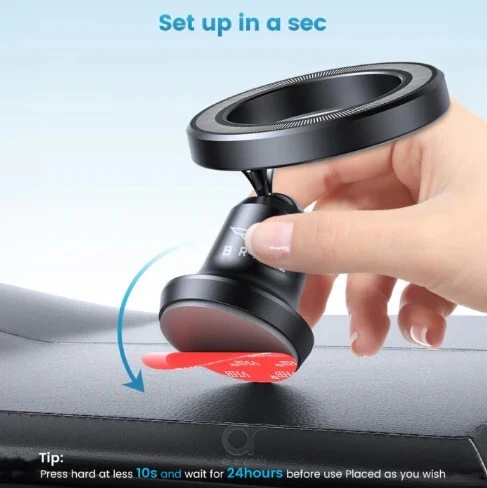 BRAVE MOUNT BHL-52 - SUPPORT MAGNÉTIQUE POUR TÉLÉPHONE DE VOITURE - FLEXIBLE - FORTE FORCE - NOIR
