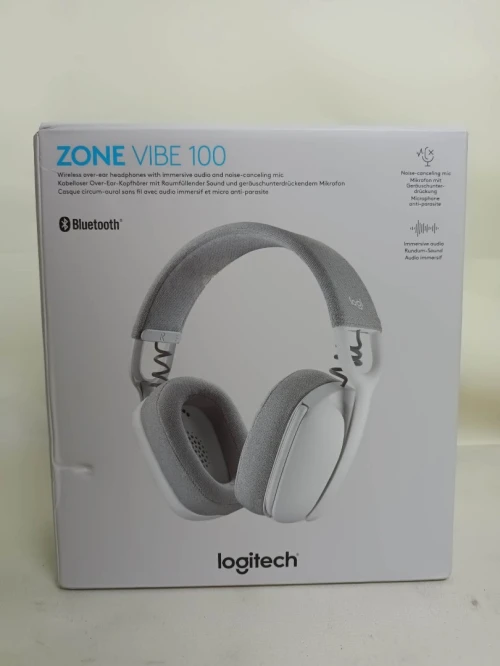 Logitech Zone Vibe 100 Casqueléger sans fil avec Micro anti-bruit- Bluetooth multipoint avancés