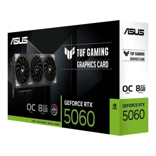 ASUS TUF GAMING GeForce RTX 5060 OC - 8G GDDR7 - DLSS 4 - RAY TRACING - HDMI/DP - 3 X FANS -BLACK