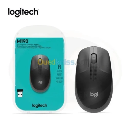 Logitech M190 Souris sans fil - ambidextre - capteur optique 1000 dpi - 3 boutons