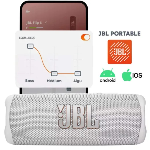 BAFFLE JBL FLIP 6 - ENCEINTE BLUETOOTH PORTABLE - ÉTANCHE À L'EAU & POUSSIÈRE - HAUTE BASSE - 30 W 