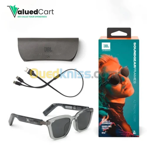 JBL SOUNDGEAR FRAMES - LUNETTES AUDIO CONNECTÉES - BLUETOOTH - HAUT-PARLEURS - POLARISÉS - ONYX 