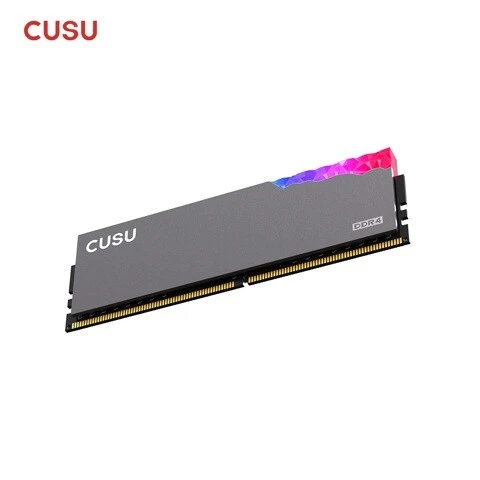 RAM CUSU DESKTOP - 8GB DDR4 - U-DIMM - 3600 MHZ - RGB - HEATSINK - CL18 - INTEL / AMD - BLACK