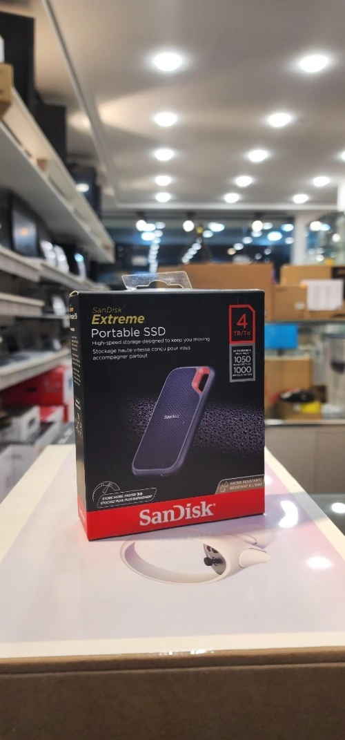 SANDISK EXTREME PORTABLE 4TO SSD - DISQUE DURE EXTERNE - TYPE-C USB 3.2 - LECTURE JUSQU'À 1050 MO/S
