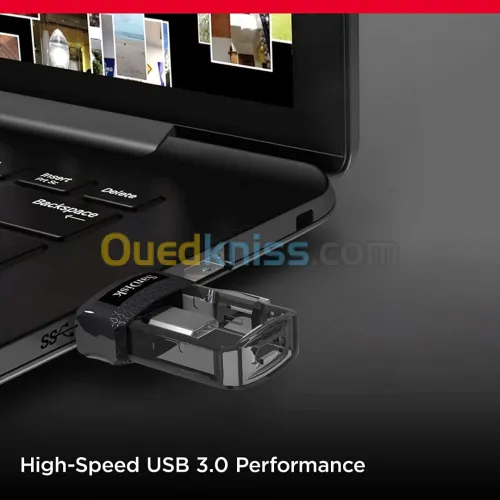 SanDisk 256 Go Ultra Dual Drive m3.0 pour appareils Android  - microUSB, USB 3.0