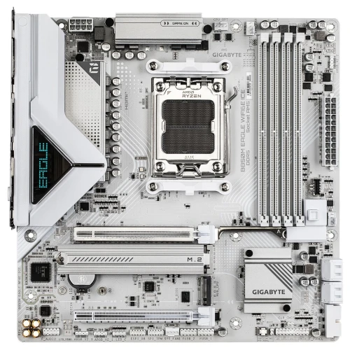 GIGABYTE B850M EAGLE WIFI6E ICE - CARTE MÈRE MICRO ATX - SOCKET AM5 - 4 x DDR5 - 1 x PCIe 5.0 X16 - 2 x M.2 NVMe - WIFI 6E - BT 5.3 - LAN 2.5GBE - WHITE