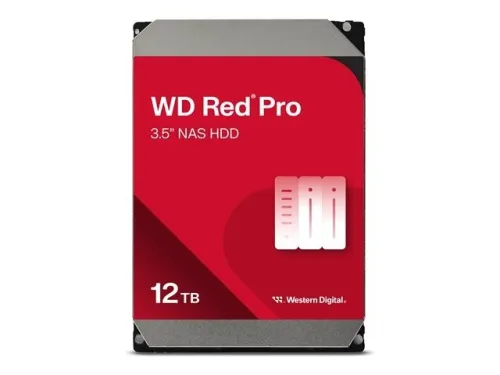 WD RED PRO NAS WARE 12TB - DISQUE DURE HDD 3.5" - 7200 RPM - SATA 6 GB/S - 256MB CACHE - WD121KFBX