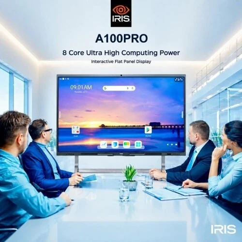 IRIS ÉCRAN INTERACTIF A200 PRO 86" - 4K UHD TACTILE - ANDROID 14 - 8GO RAM - 128GO - WI-FI 6 - BLUETOOTH - USB-C - BLACK