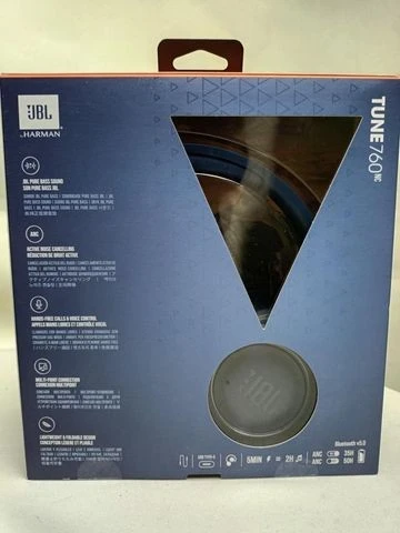 JBL Tune 760NC Casque circum-aural sans fil avec réduction de bruit - Bleu