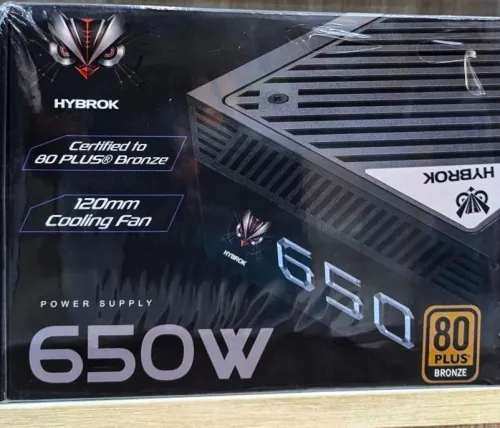 HYBROK PSU 650 - ALIMENTATION 650W - 80+ BRONZE - FAN 120MM - 50-60HZ -200-240VAC - NOIR