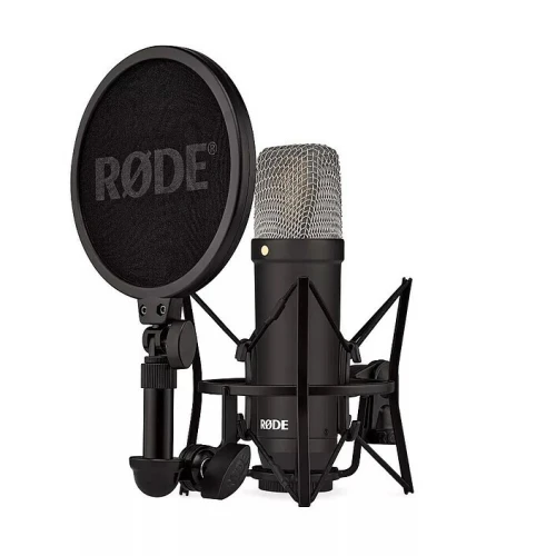 RODE NT1 SIGNATURE SERIES - MICROPHONE À CONDENSATEUR - 20KHZ - XLR - HIGH QUALITY - HOME STUDIO - POP FILTER - BLACK