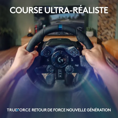 LOGITECH G G923 VOLANT DE COURSE - AVEC PÉDALES - TRUEFORCE - INDICATEUR DE RÉGIME - PC / PS 5 / PS4