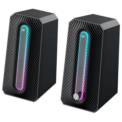 HAVIT SK216 - HAUT-PARLEURS USB 2.0 - SON STÉRÉO - RGB LIGHTING - DESIGN COMPACT - BLACK